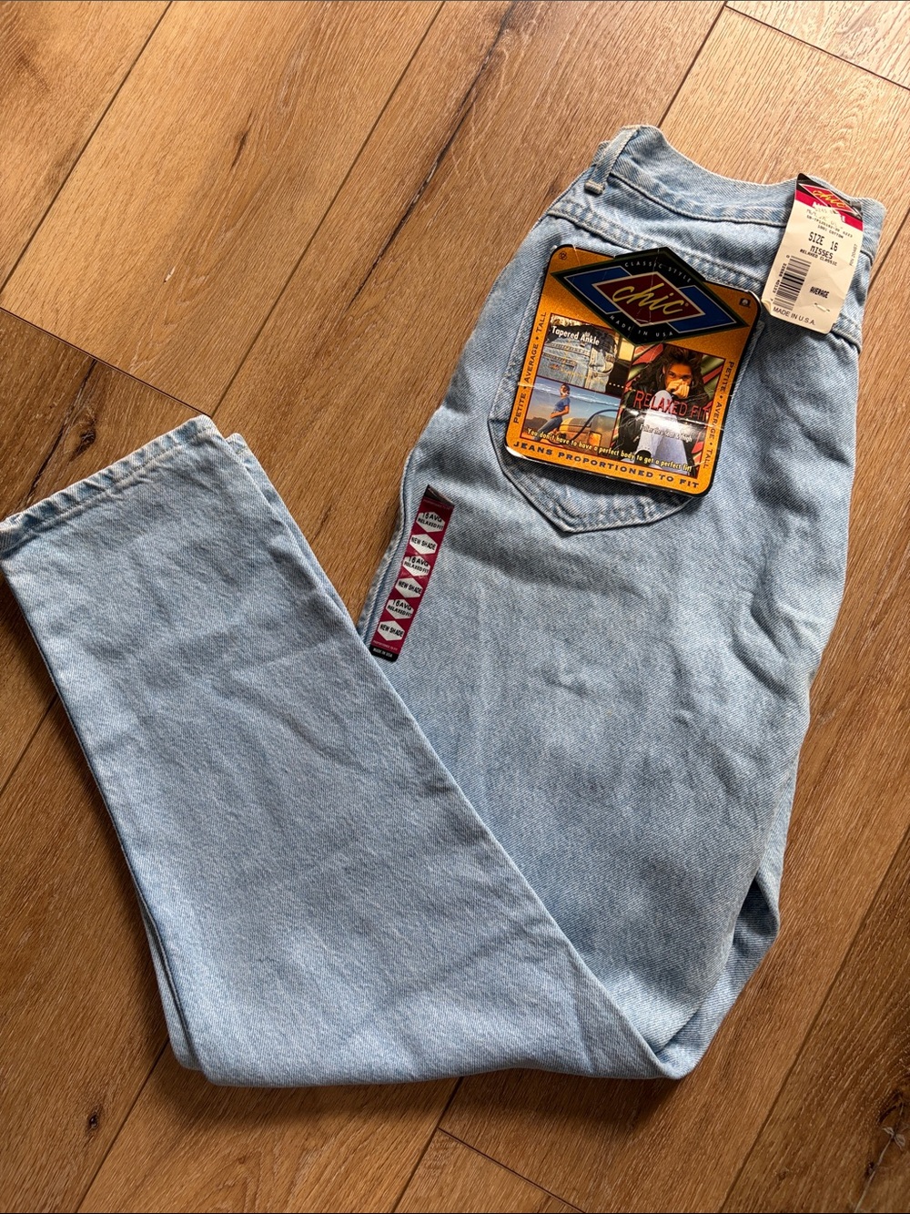 Vintage Chic Relaxed Fit Tapered Ankle Denim Jeans Misses Made In USA